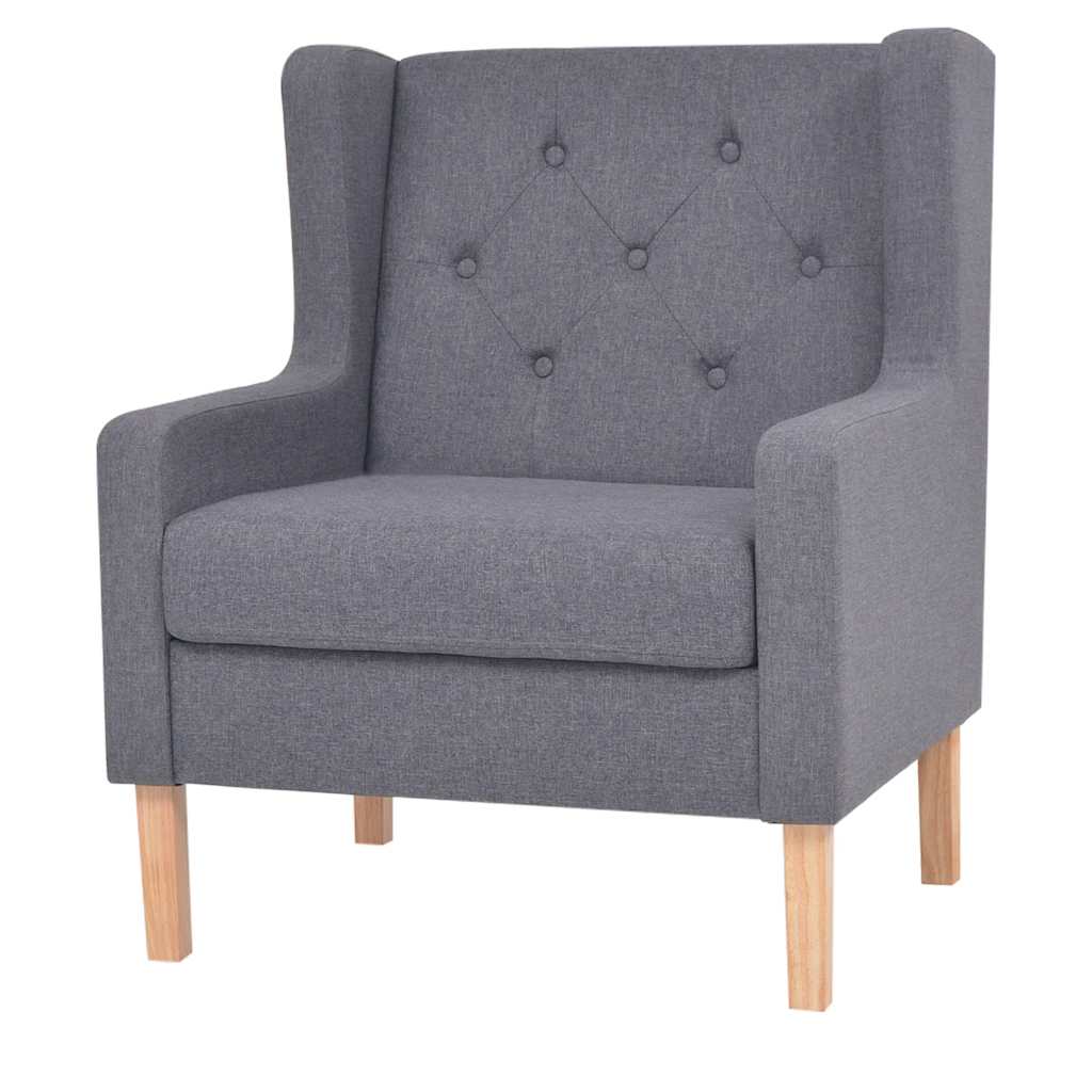 2-dijelni set sofa od tkanine sivi
