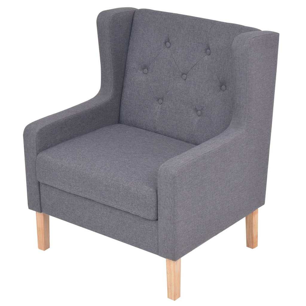 2-dijelni set sofa od tkanine sivi