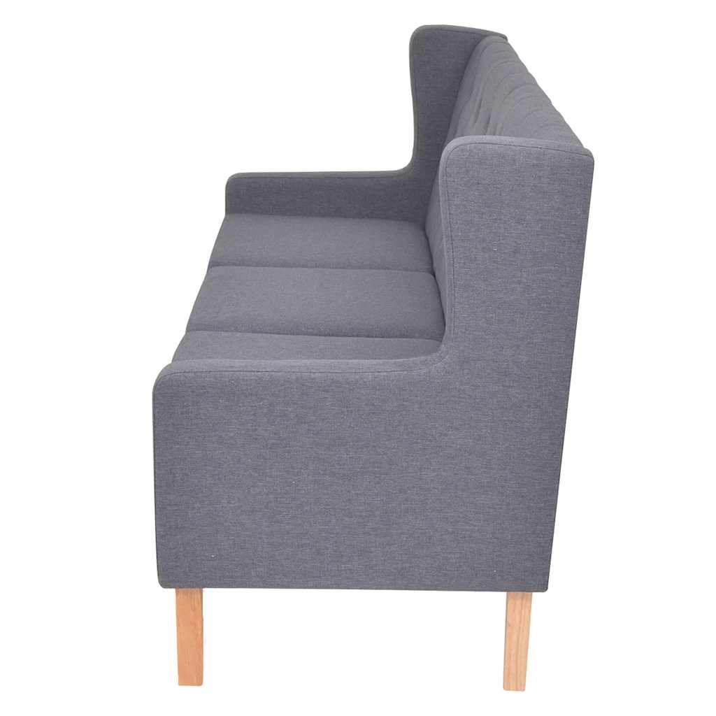 2-dijelni set sofa od tkanine sivi