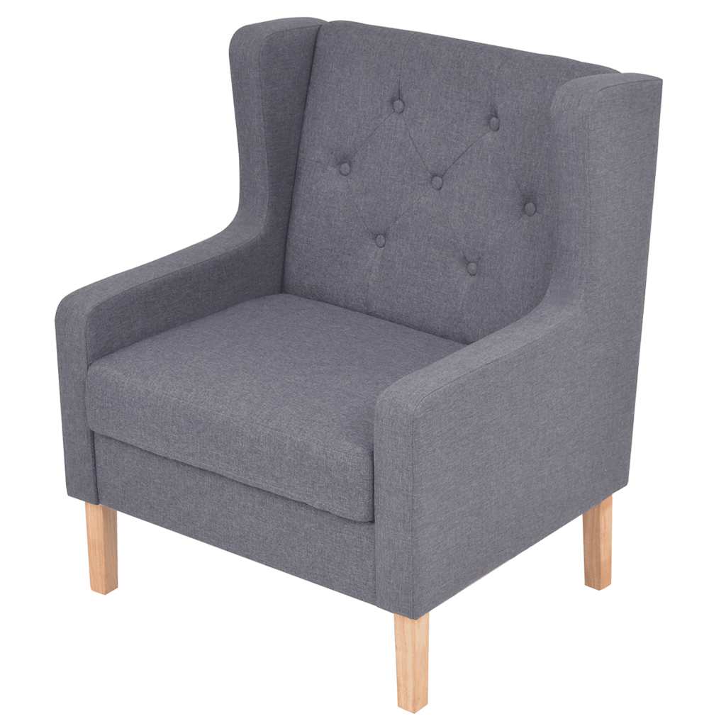 2-dijelni set sofa od tkanine sivi