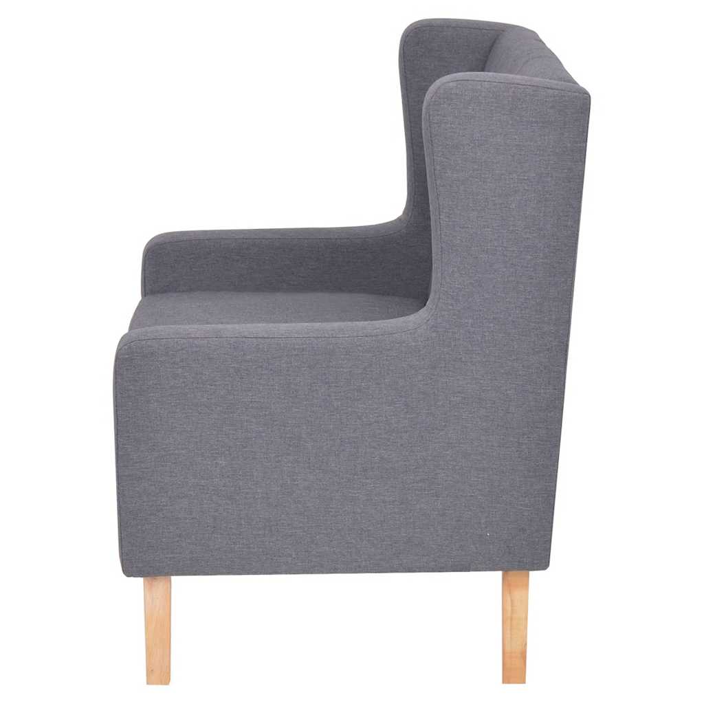 2-dijelni set sofa od tkanine sivi