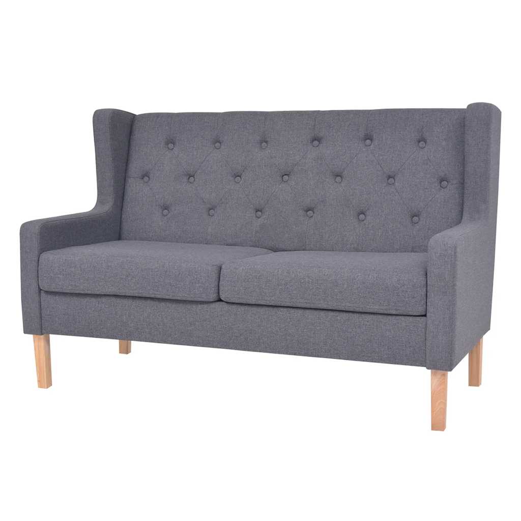 2-dijelni set sofa od tkanine sivi
