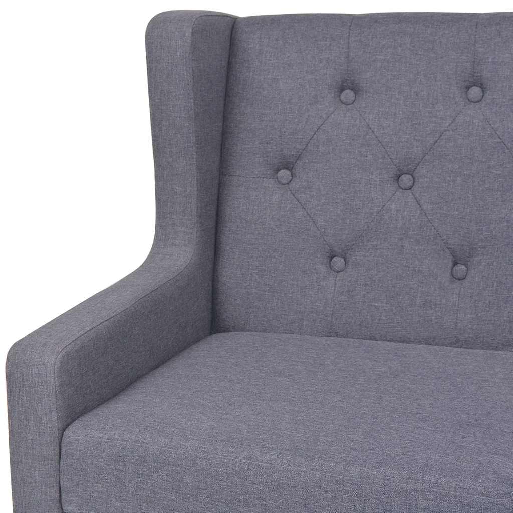 3-dijelni set sofa od tkanine sivi