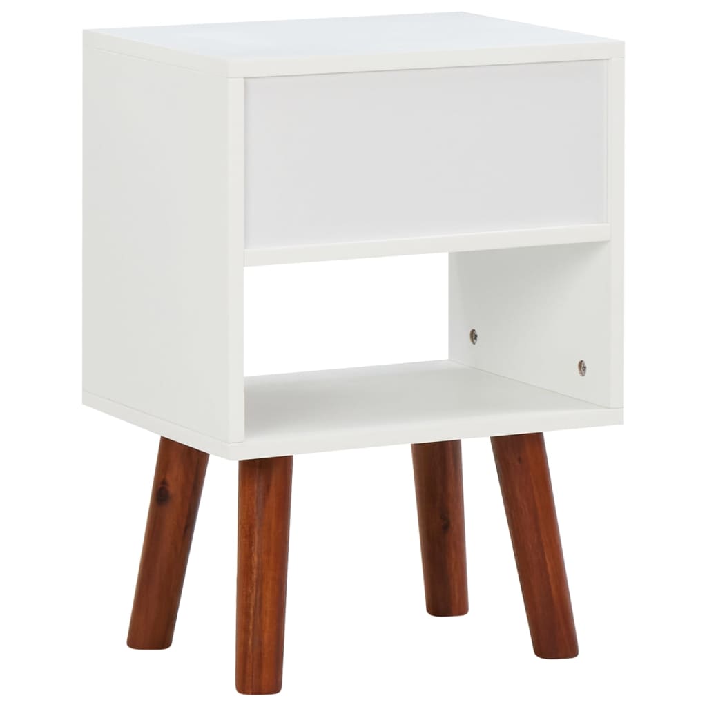 Noćni ormarići 2 kom od masivnog drva bagrema 40 x 30 x 57 cm
