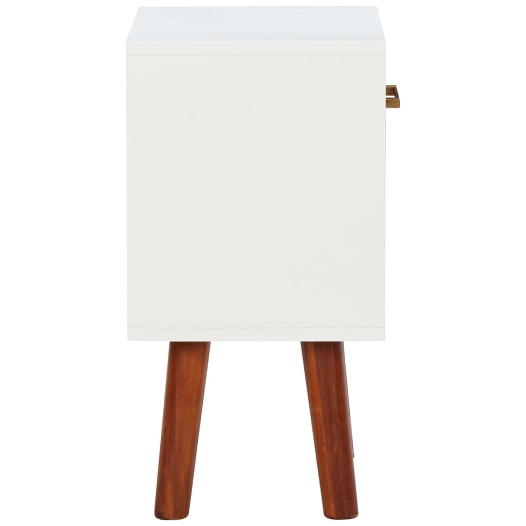Noćni ormarići 2 kom od masivnog drva bagrema 40 x 30 x 57 cm