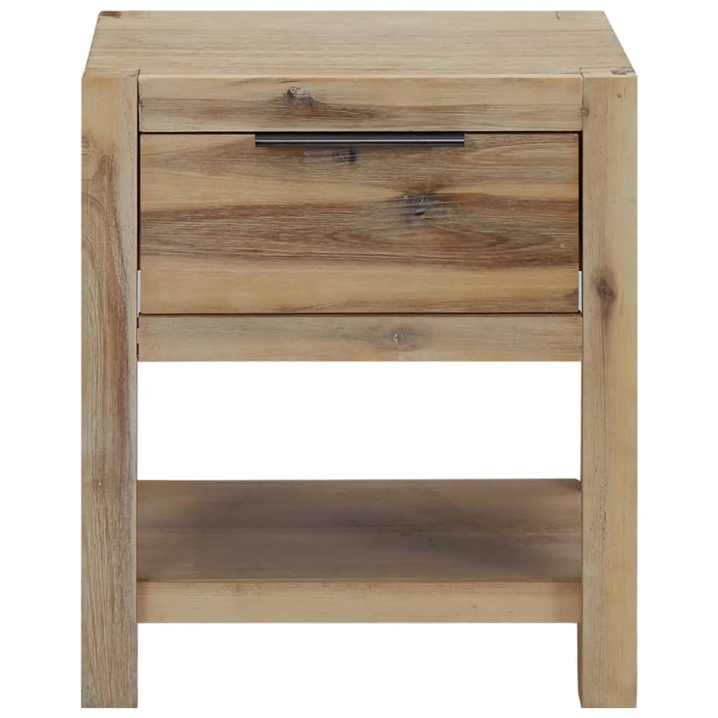 Noćni ormarić s ladicom 40 x 30 x 48 cm masivno bagremovo drvo