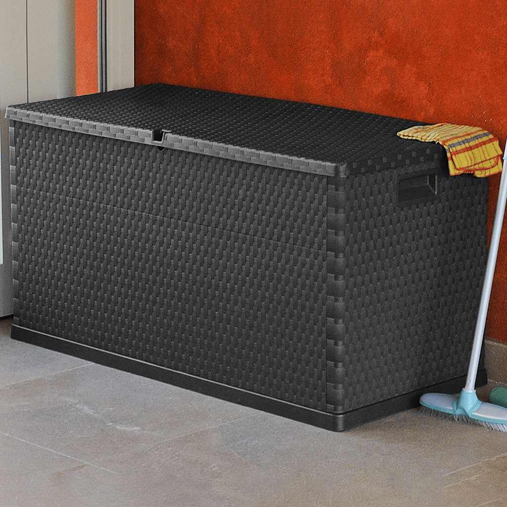 Vrtna kutija za pohranu antracit 120 x 56 x 63 cm PP ratan