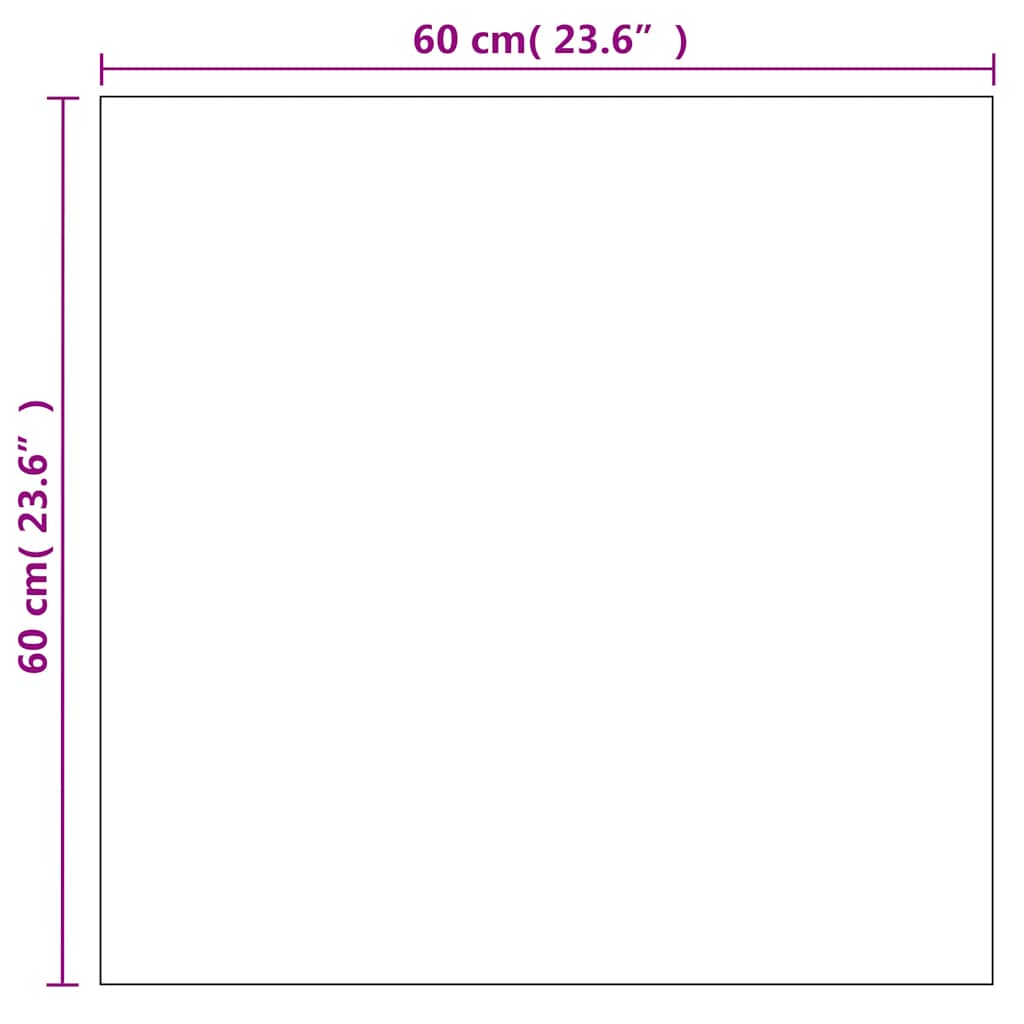 Zidno ogledalo 60 x 60 cm červrtasto stakleno