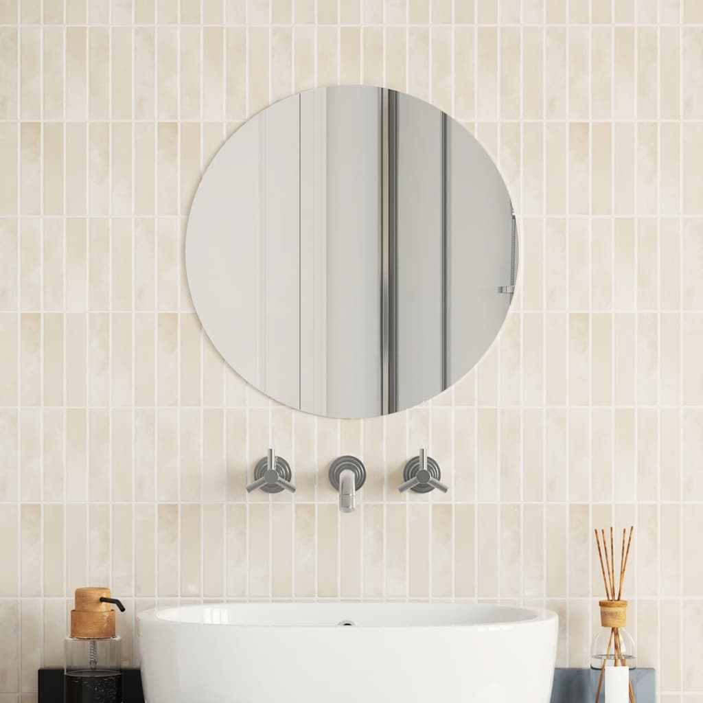 Zidno ogledalo 50 cm okruglo stakleno