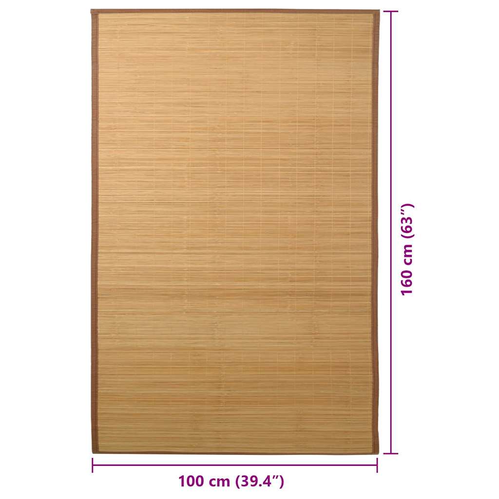 Tepih od bambusa 100 x 160 cm smeđi