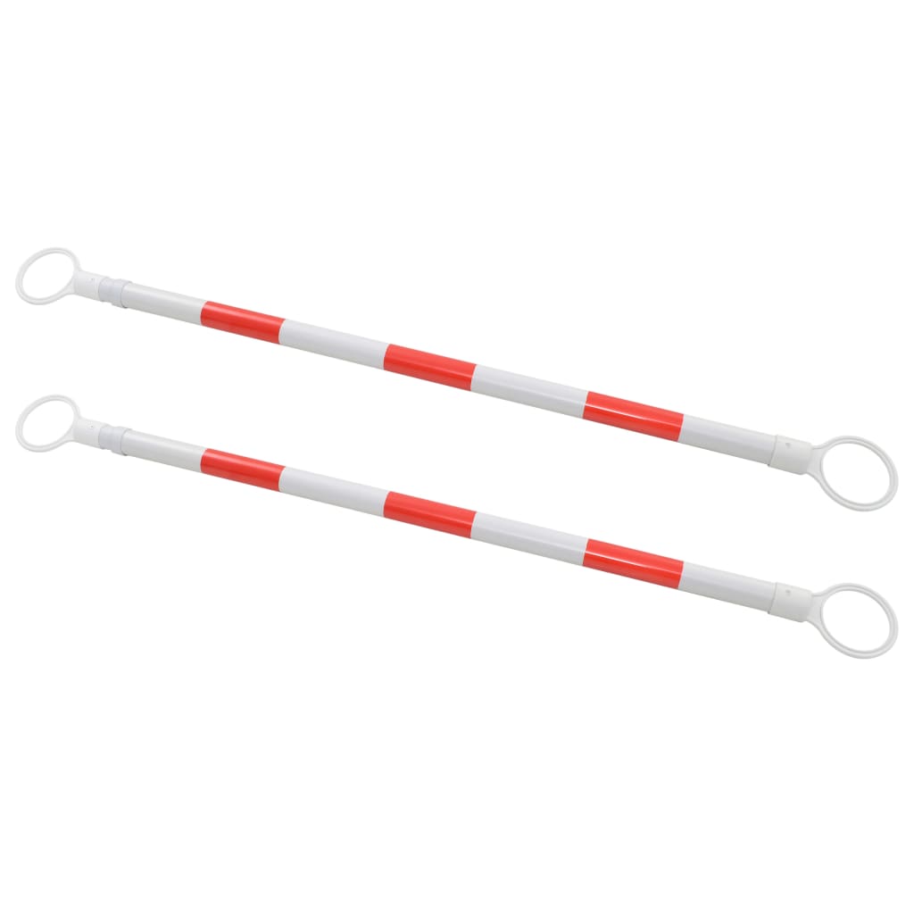 Uvlačive prečke za prometne čunjeve 2 kom plastične 116-197 cm