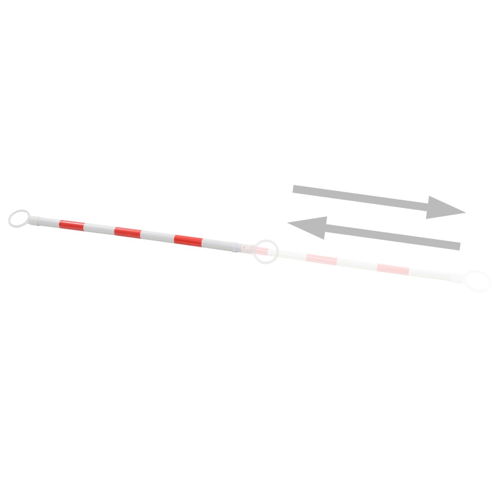 Uvlačive prečke za prometne čunjeve 2 kom plastične 116-197 cm