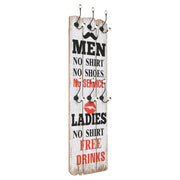 Zidna vješalica za kapute sa 6 kuka MEN LADIES 120 x 40 cm