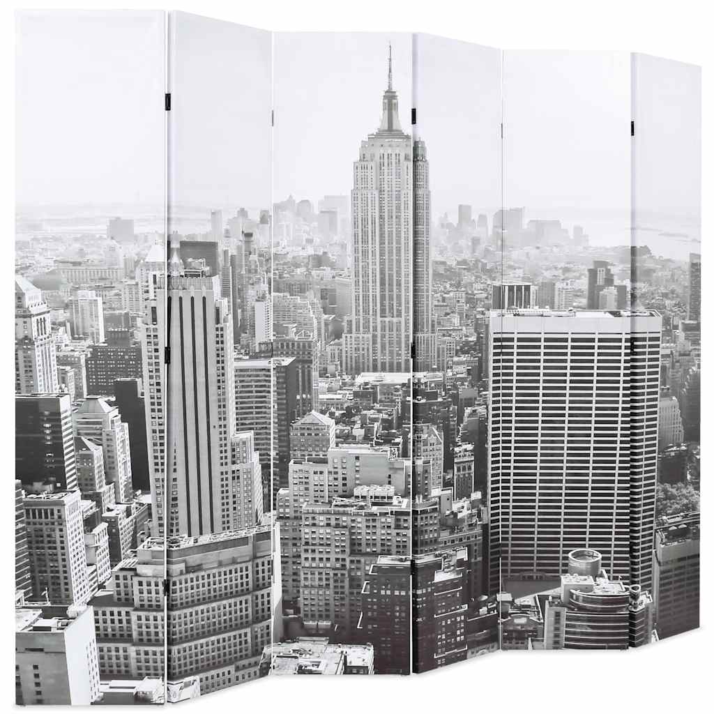 Sklopiva sobna pregrada sa slikom New Yorka danju 228 x 170 cm