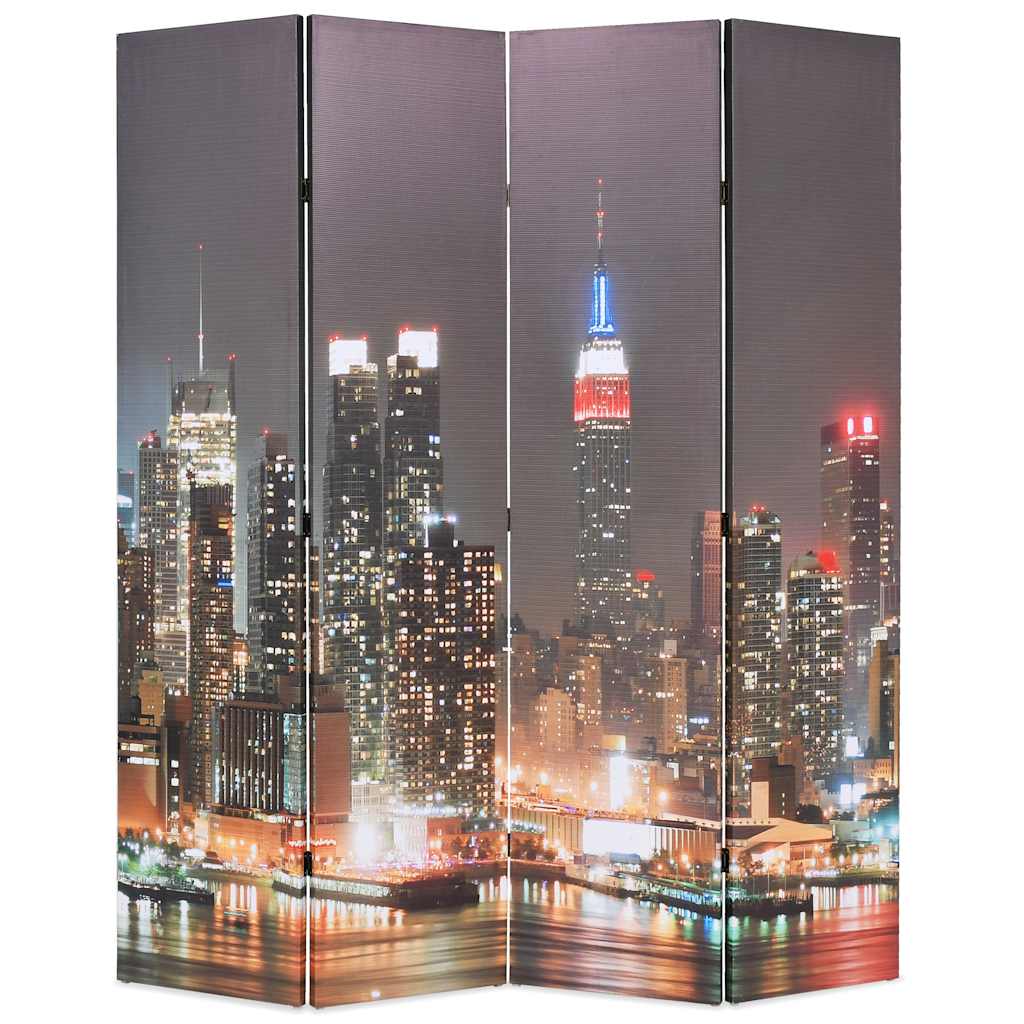 Sklopiva sobna pregrada sa slikom New Yorka noću 160 x 170 cm