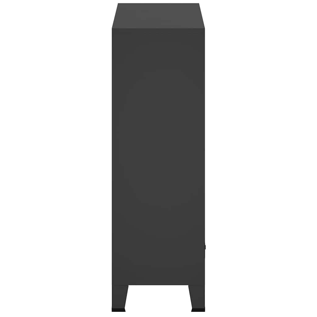 Ormar od metala u industrijskom stilu 67 x 35 x 107 cm crni