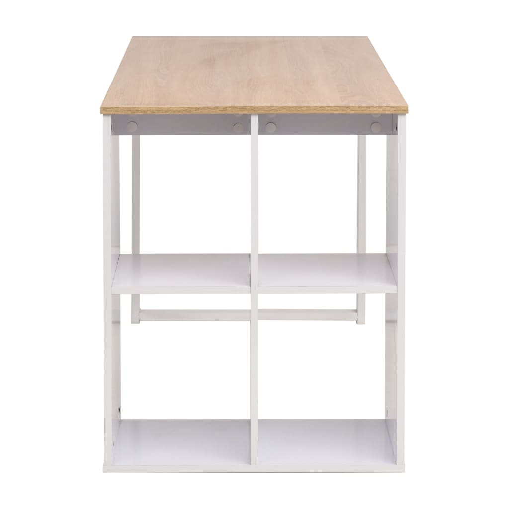 Pisaći stol 120 x 60 x 75 cm boja hrasta i bijela
