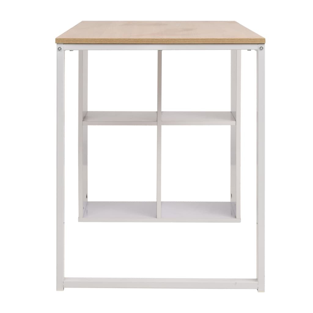 Pisaći stol 120 x 60 x 75 cm boja hrasta i bijela