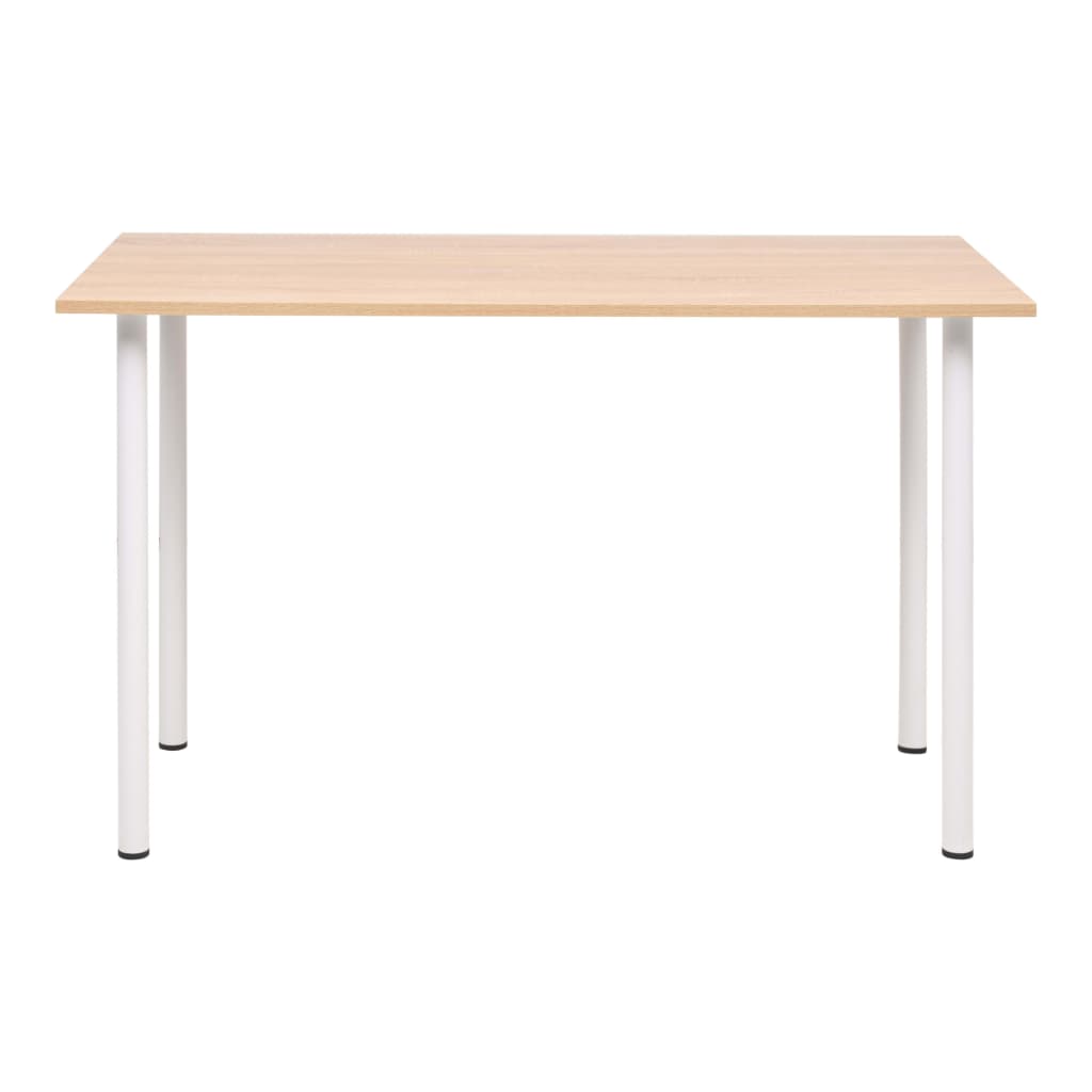 Blagovaonski stol 120 x 60 x 73 cm boja hrasta i bijela