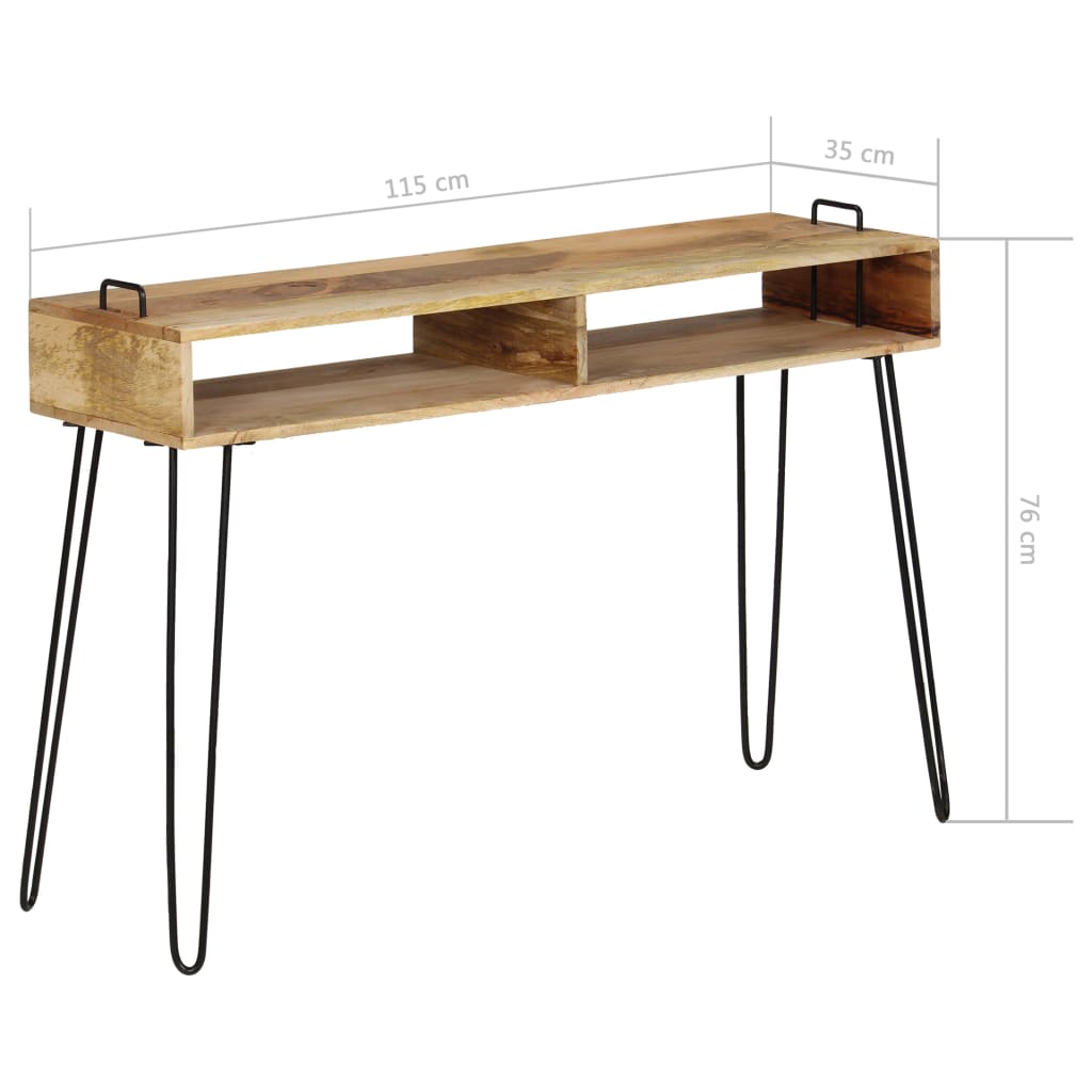 Konzolni stol od masivnog drva manga 115 x 35 x 76 cm