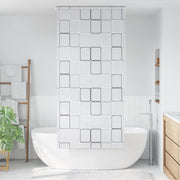 Roleta za tuš 100 x 240 cm s uzorkom kvadrata