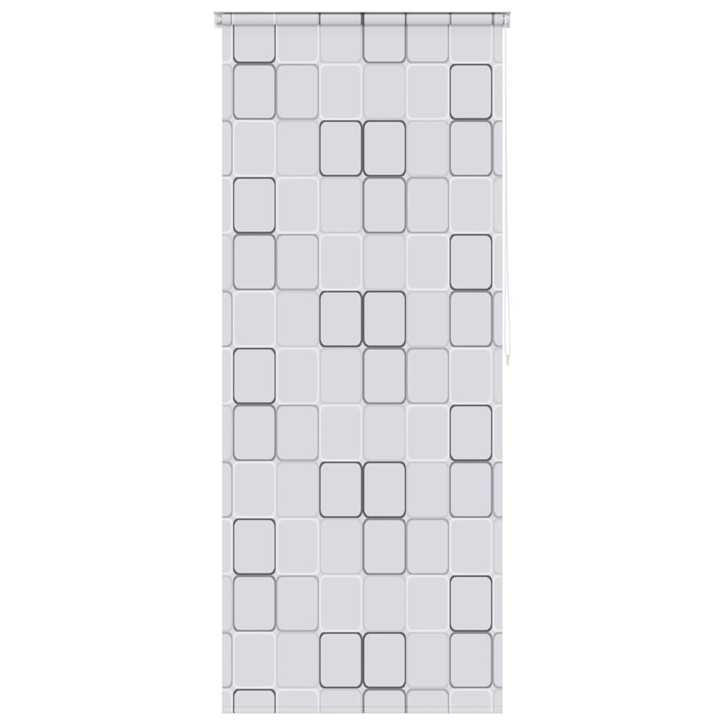 Roleta za tuš 120 x 240 cm s uzorkom kvadrata