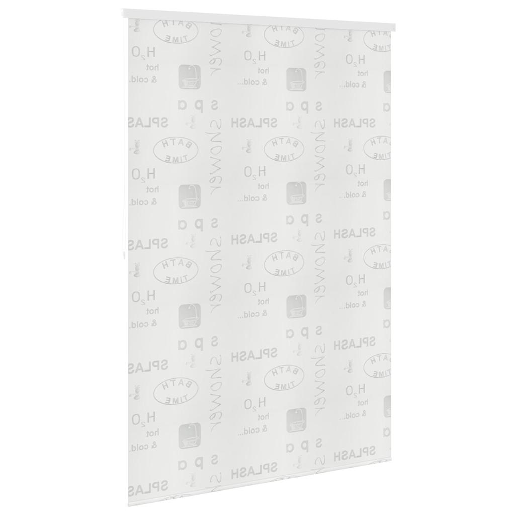 Roleta za tuš 160 x 240 cm s natpisom Splash