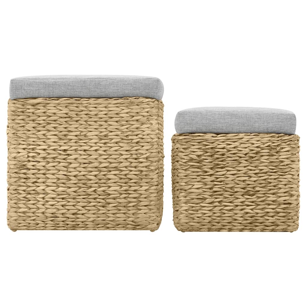 2-dijelni set taburea od morske trave sivi