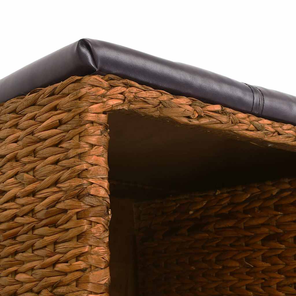 Klupa s 2 košare od morske trave 71 x 40 x 42 cm smeđa