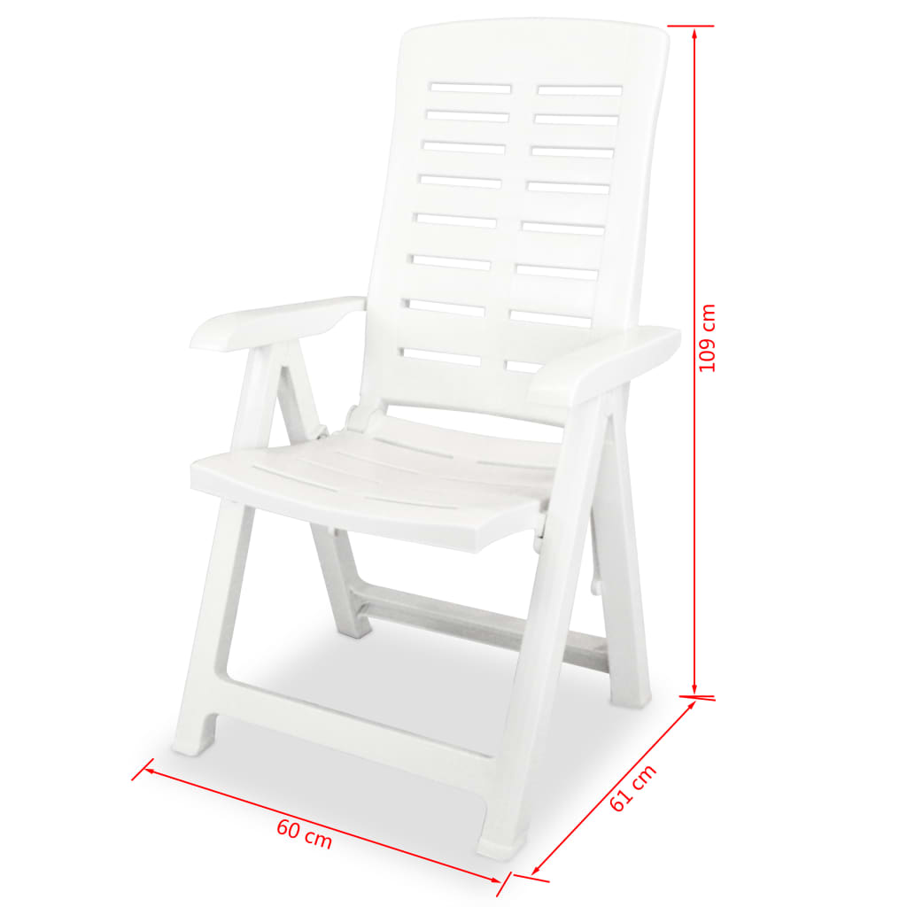 3-dijelni bistro set od plastike bijeli
