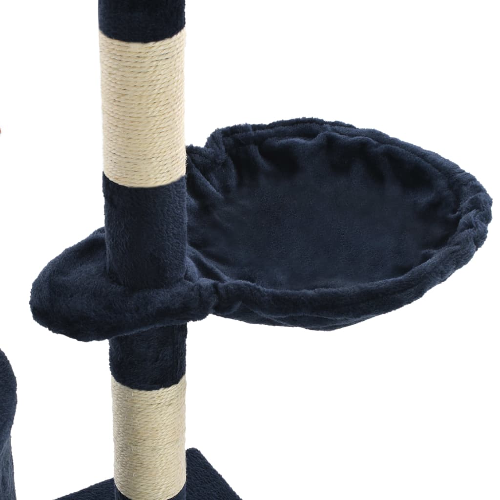 Penjalica za mačke sa stupovima za grebanje od sisala 138 cm tamnoplava
