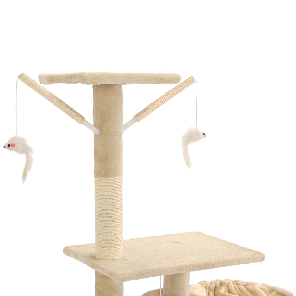 Penjalica za mačke sa stupovima za grebanje od sisala 230 - 250 cm bež