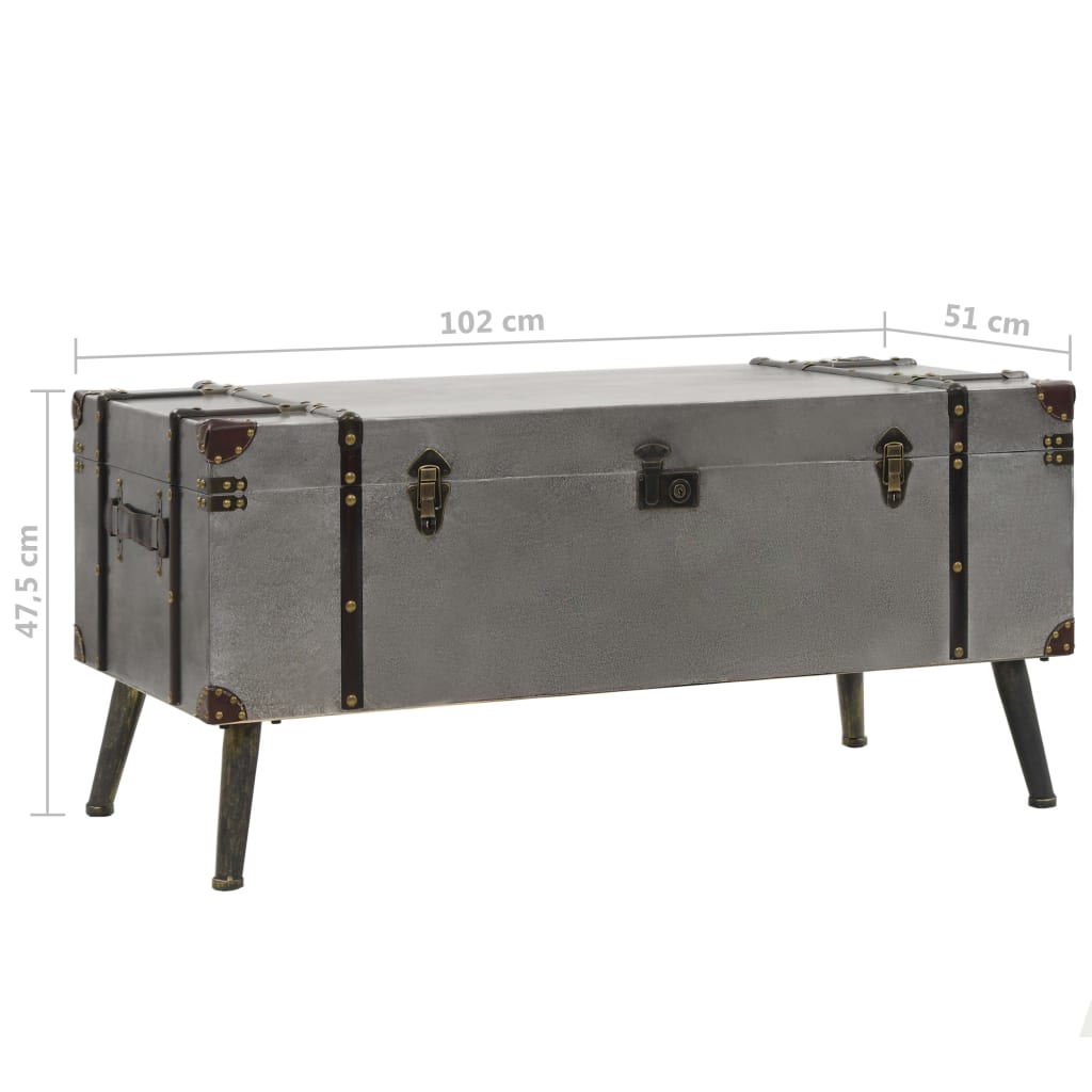 Stol za kavu od MDF-a i aluminija 102 x 51 x 47,5 cm