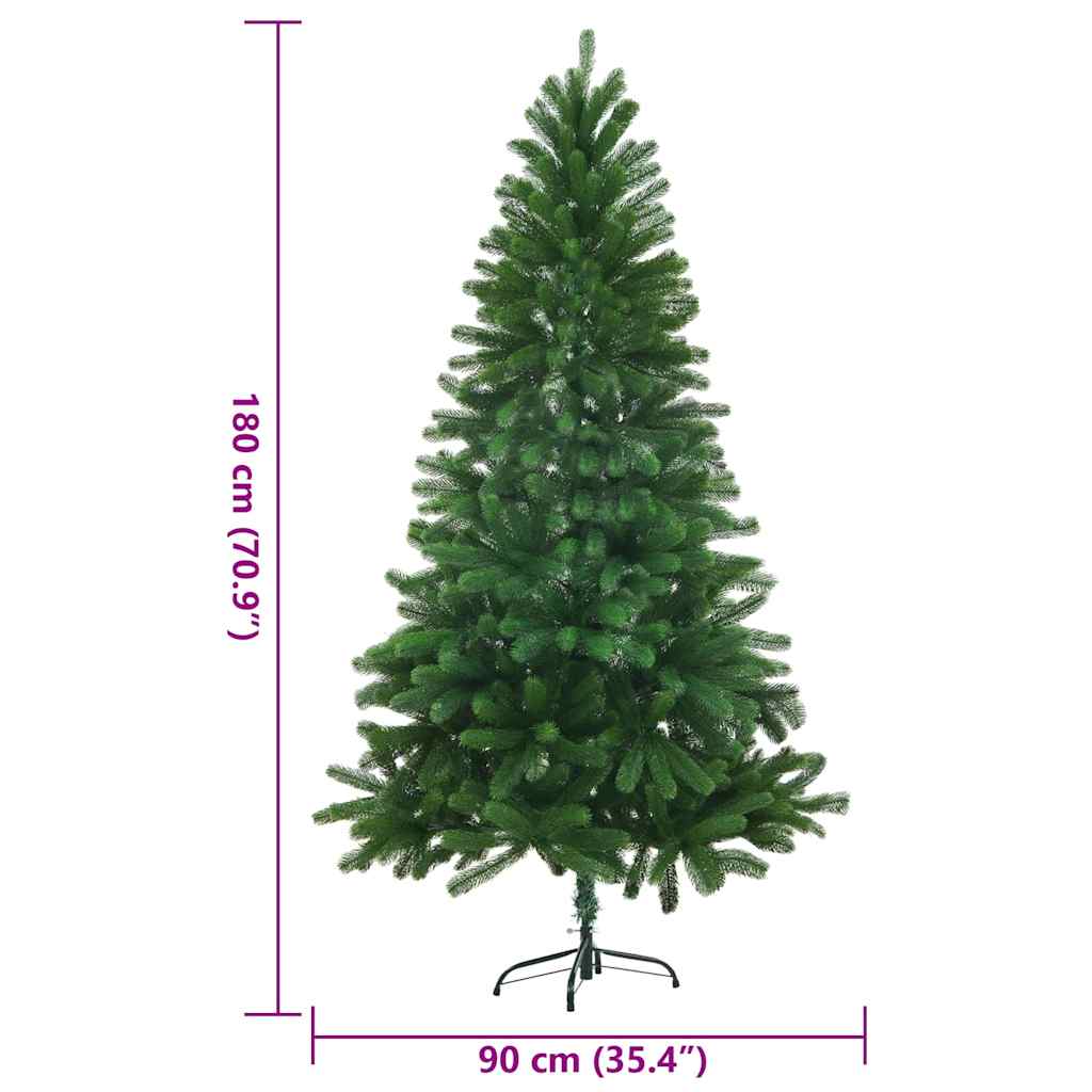Umjetno božićno drvce s realističnim iglicama 180 cm zeleno