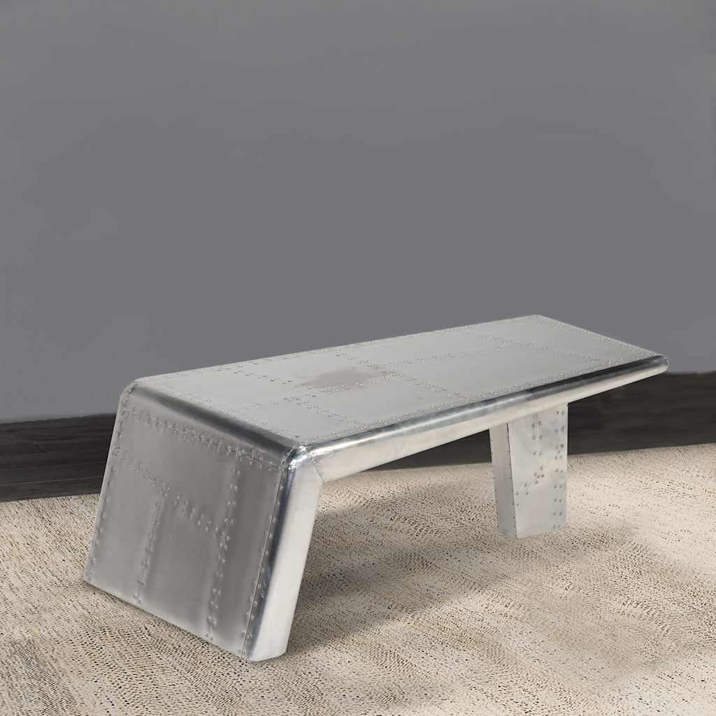 Stolić za kavu aluminijski vintage u avijatičarskom stilu