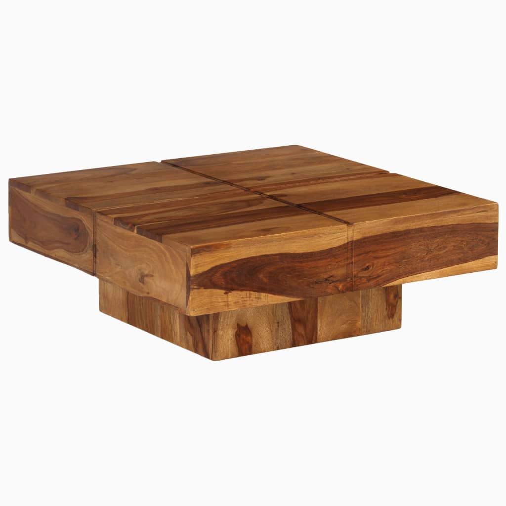 Stolić za kavu 80 x 80 x 30 cm od masivnog bagremovog drva
