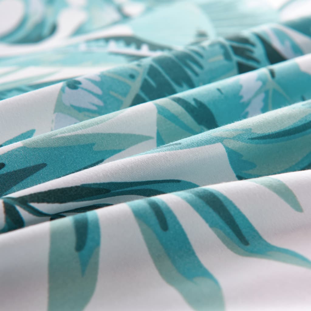 Set navlaka za poplun Leaves Green 140x200/60x70 cm