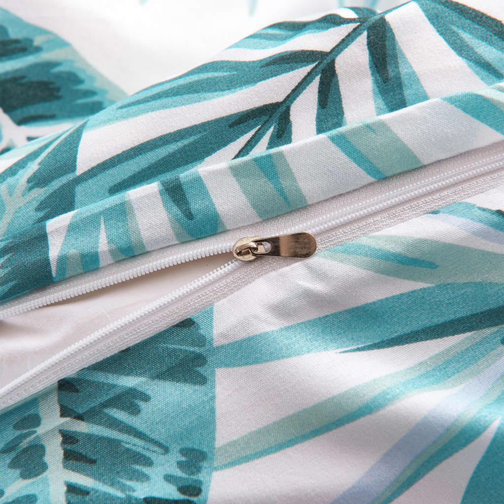 Set navlaka za poplun Leaves Green 140x200/60x70 cm