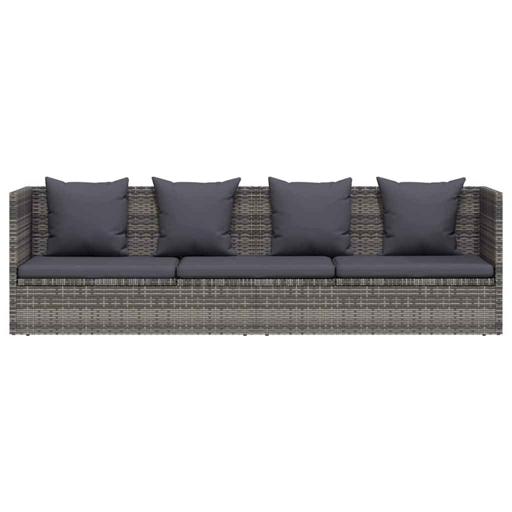 Vrtni ležaj sivi 200 x x 60 cm od poliratana