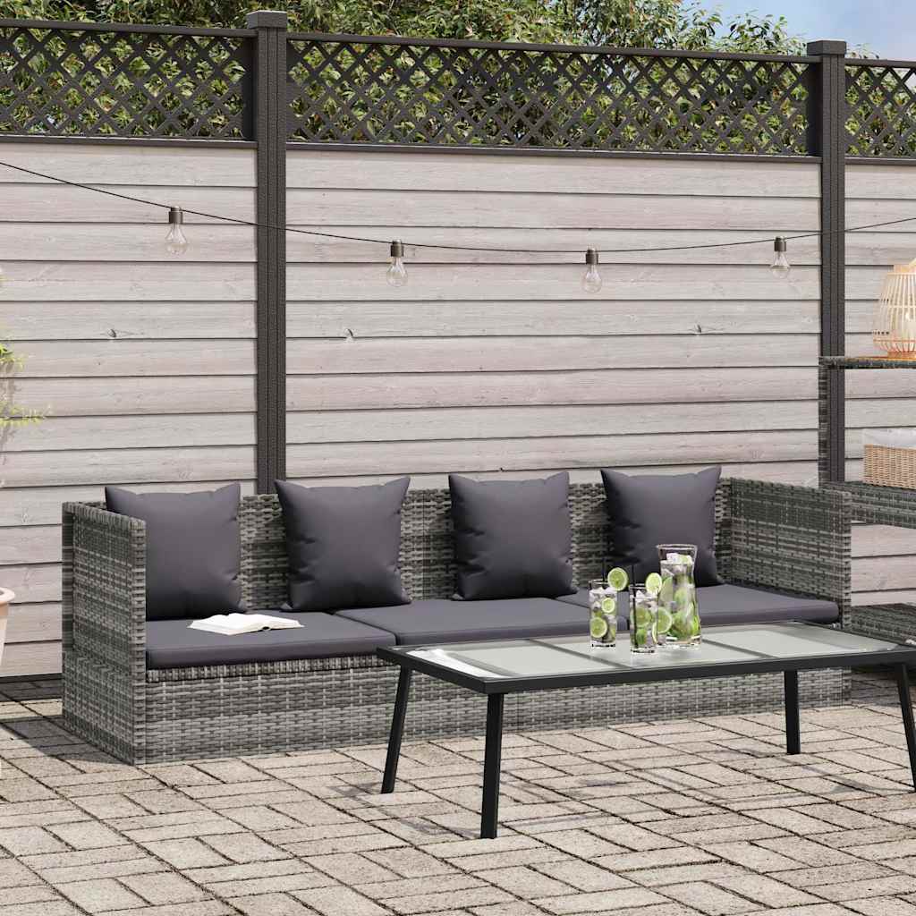 Vrtni ležaj sivi 200 x x 60 cm od poliratana