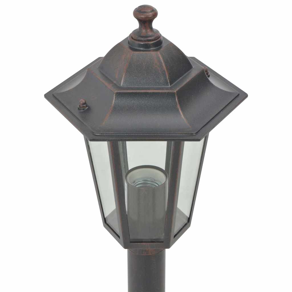 Vrtna stupna svjetiljka od aluminija 6 kom E27 110 cm brončana