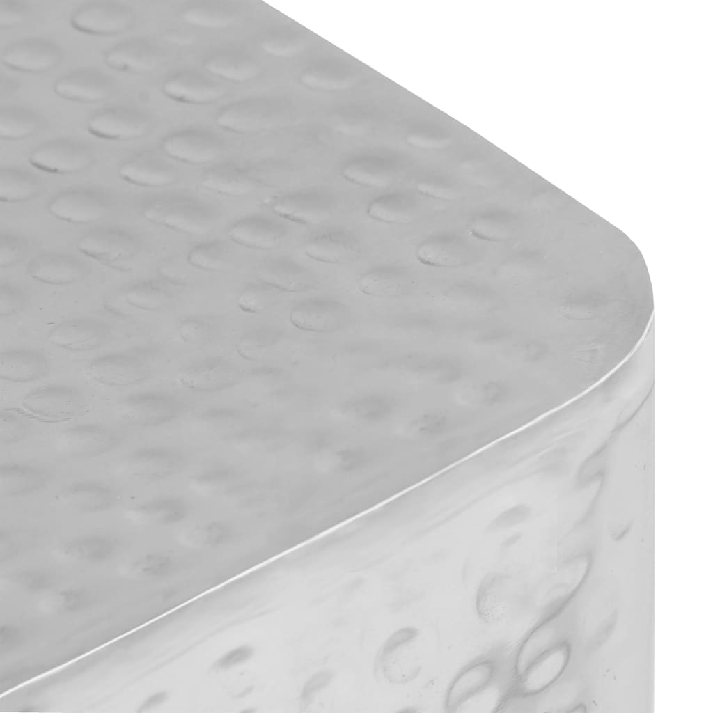 Stolići za kavu 2 kom srebrni aluminijski