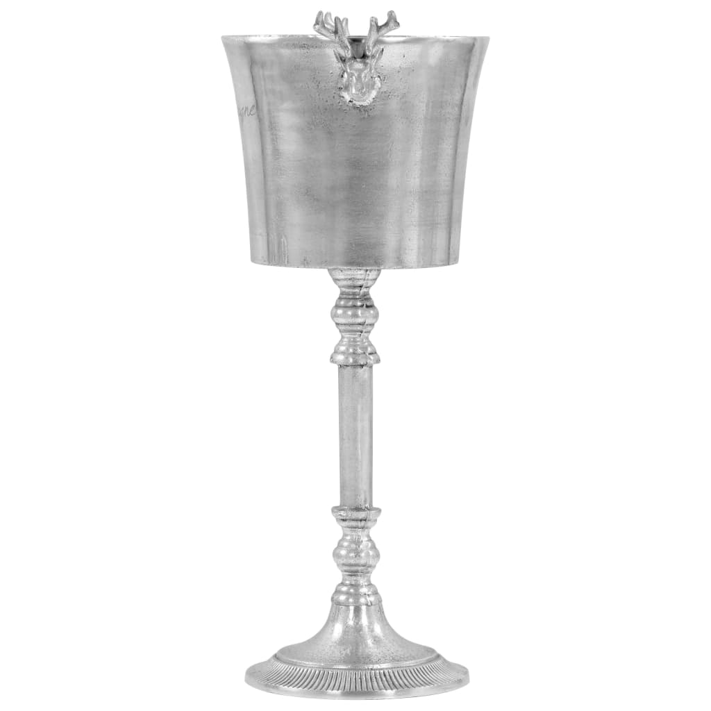 Rashlađivač za pjenušac od punog aluminija 39x29x71 cm srebrni