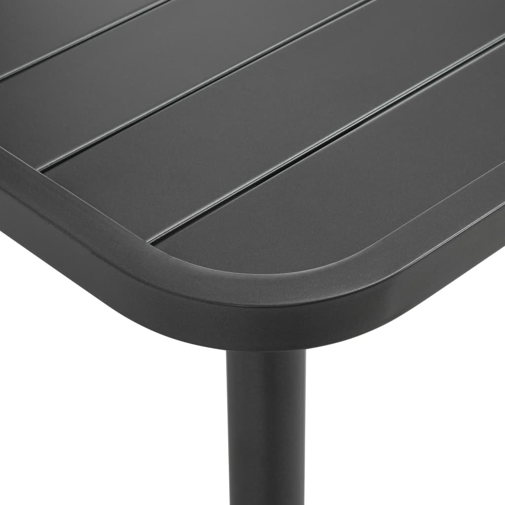 3-dijelni bistro set čelični tamno sivi