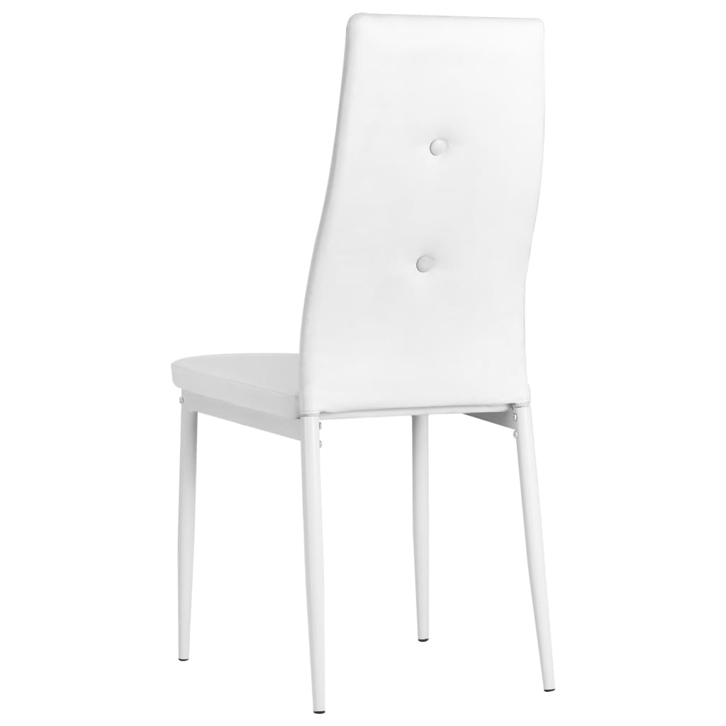 Blagovaonske stolice od umjetne kože 2 kom bijele
