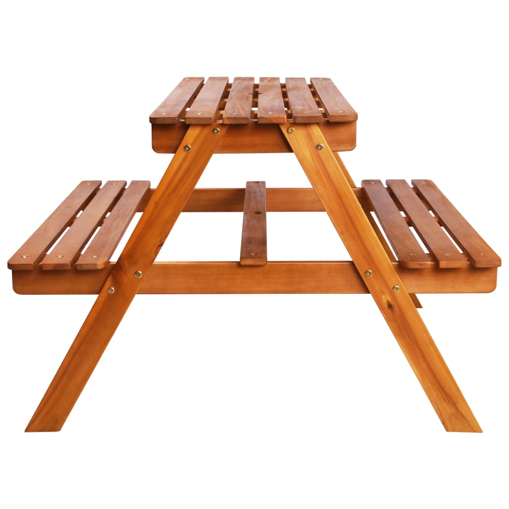 Dječji stol za piknik sa suncobranom 79x90x60 cm bagremovo drvo