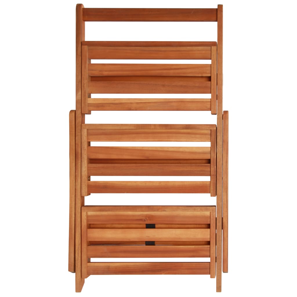 Stalak za biljke s 3 razine 50 x 63 x 80 cm od bagremovog drva