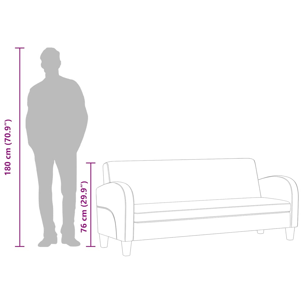 2-dijelni set sofa od umjetne kože crni