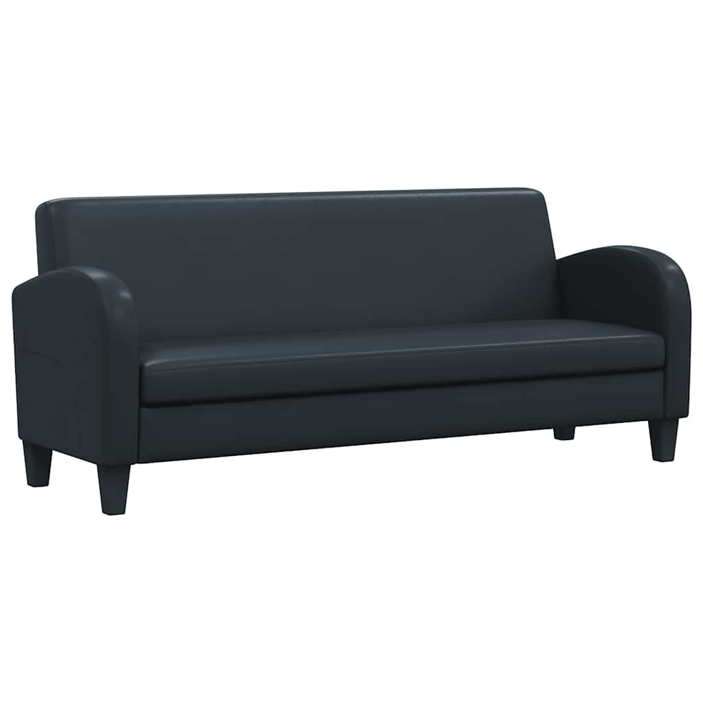 2-dijelni set sofa od umjetne kože crni