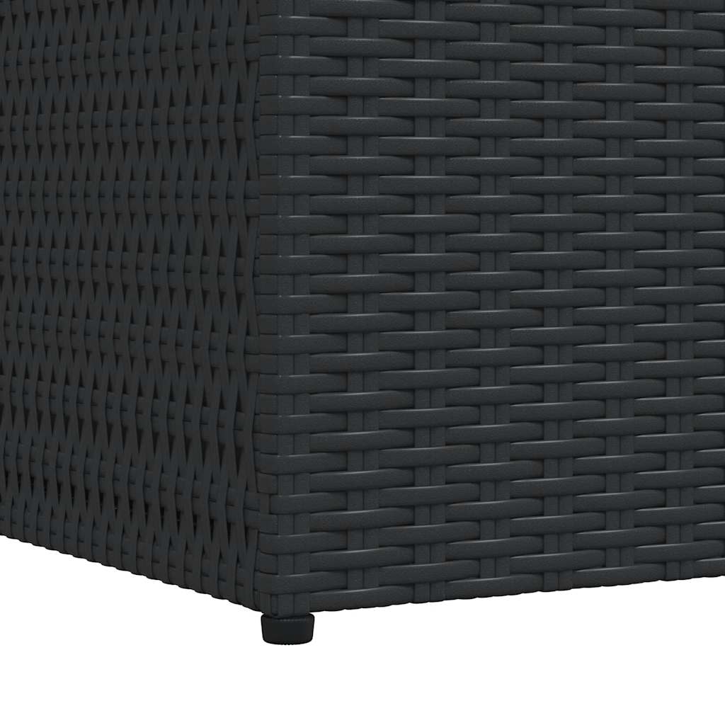 Vrtna kutija za pohranu crna 150 x 100 x 100 cm od poliratana